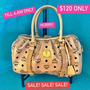 MCM Authentic Visetos Doctor’s bag with Lock & Keys,Clean exterior no rips/flaws